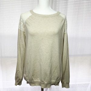 Forever 21 Cream and Lace Sweater
